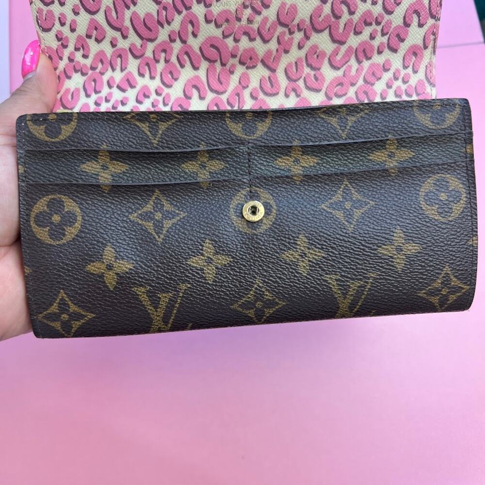 Louis Vuitton Monogram Sarah Long Wallet in Leopard Blanc Coral Limited Edition - Picture 11 of 16